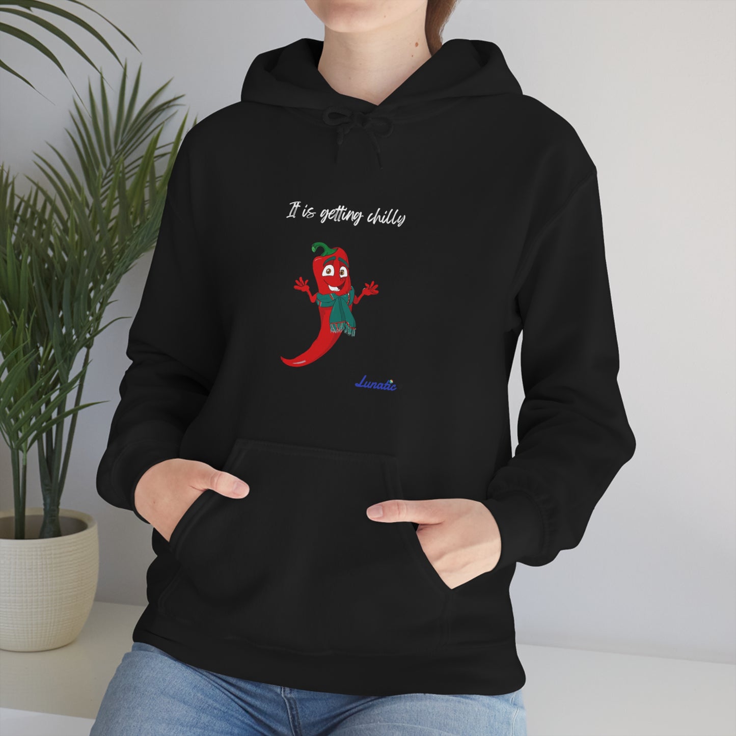 "It is getting chilly" Unisex Blend™ Hooded Sweatshirt