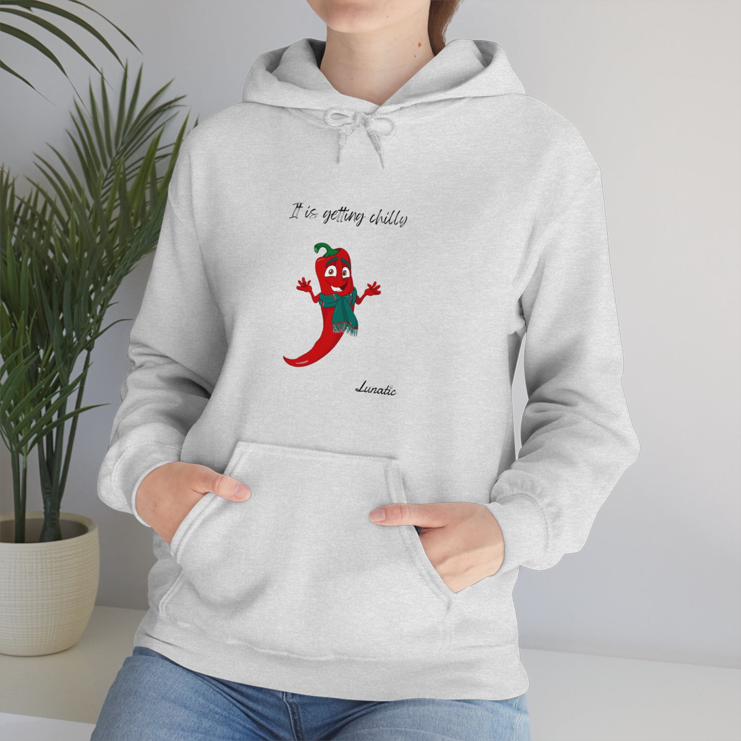 "It is getting chilly" Unisex Blend™ Hooded Sweatshirt