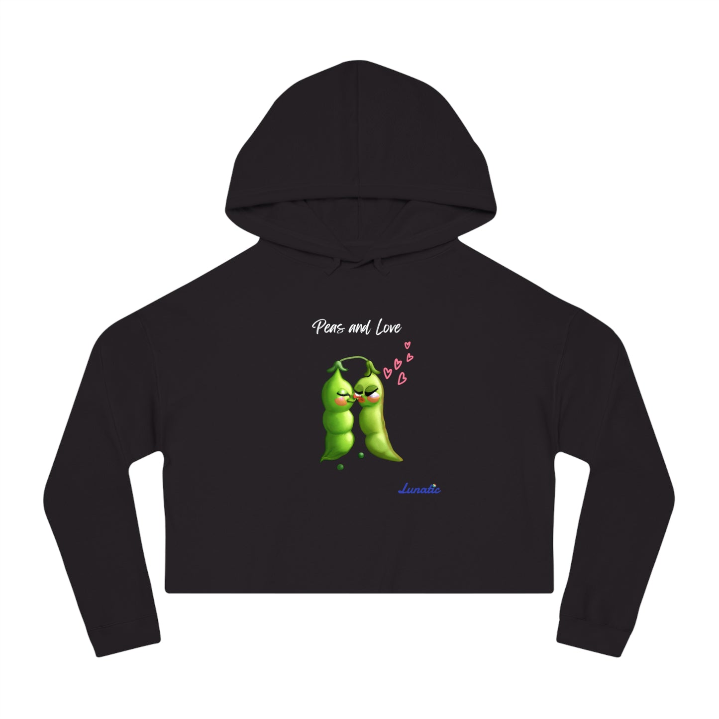 "Peas and Love" Women’s Cropped Hooded Sweatshirt