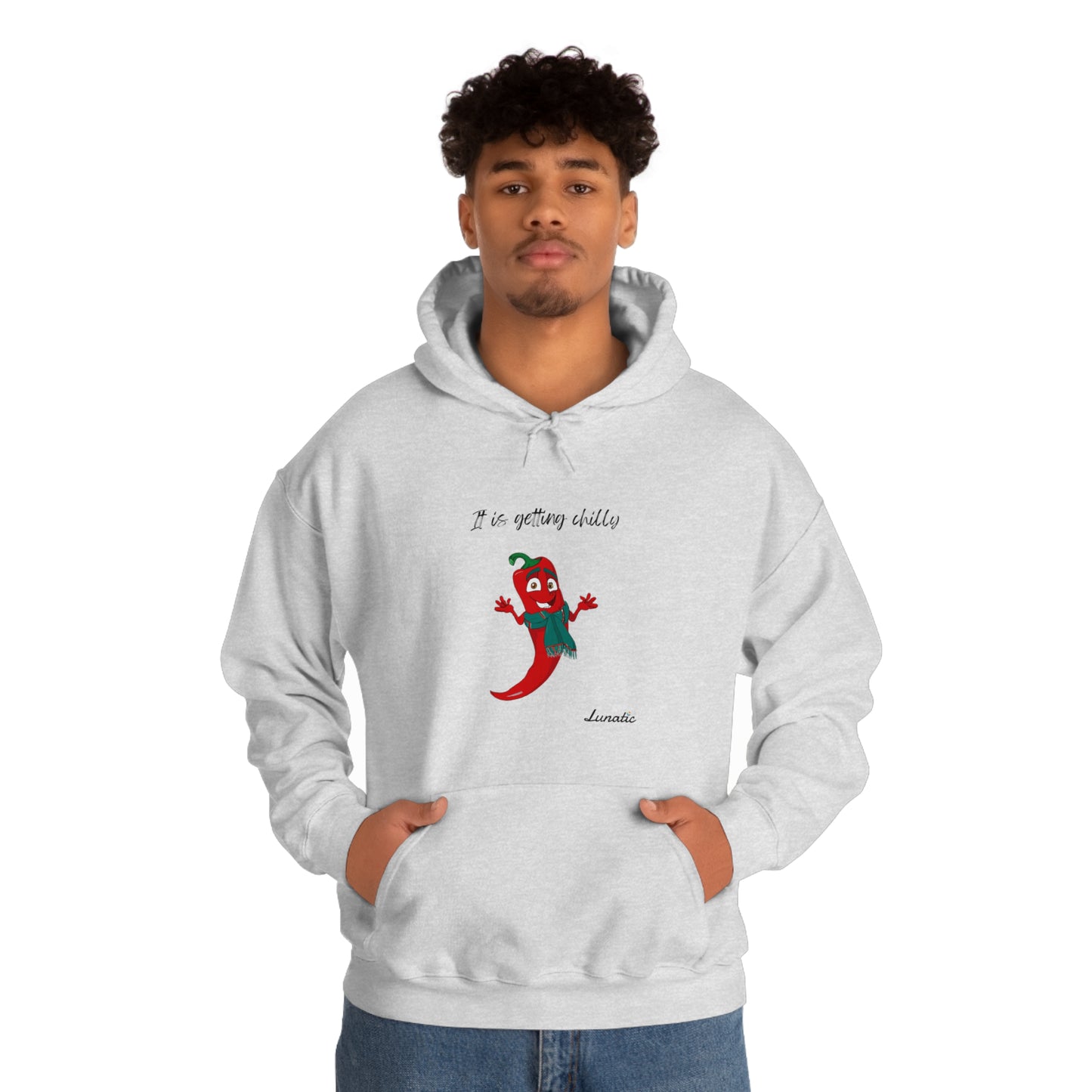 "It is getting chilly" Unisex Blend™ Hooded Sweatshirt