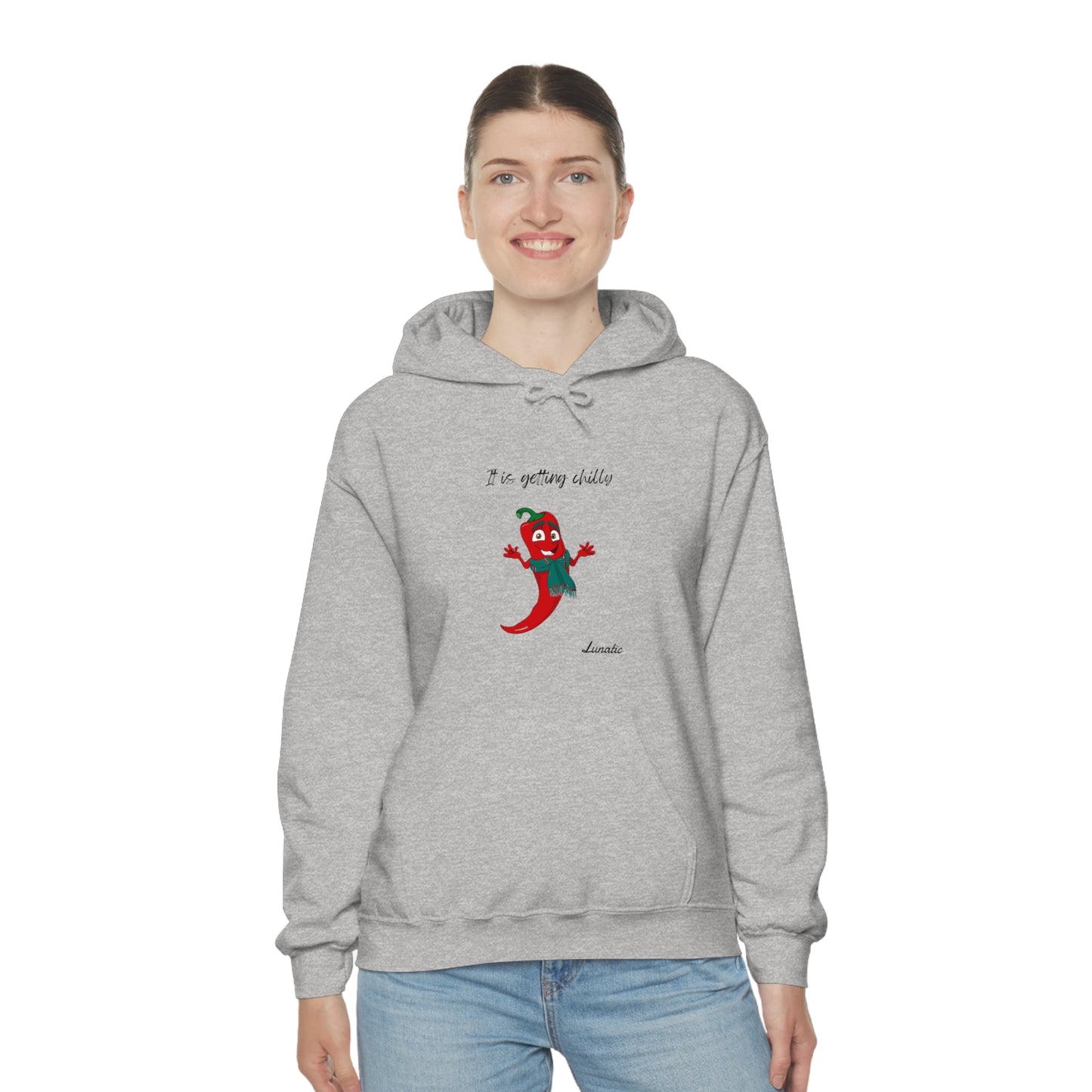 "It is getting chilly" Unisex Blend™ Hooded Sweatshirt