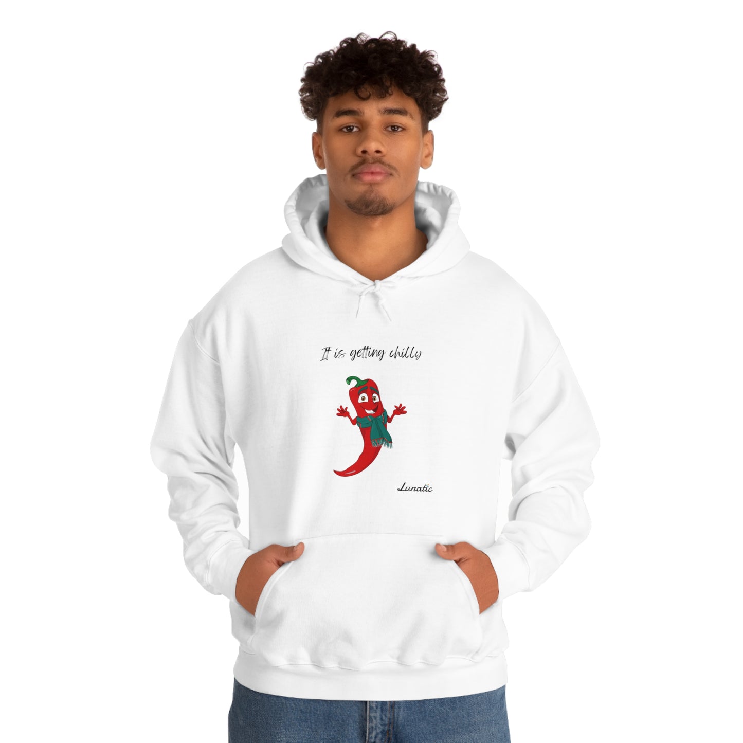 "It is getting chilly" Unisex Blend™ Hooded Sweatshirt