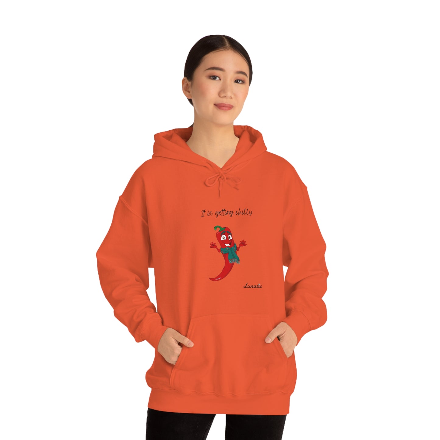 "It is getting chilly" Unisex Blend™ Hooded Sweatshirt