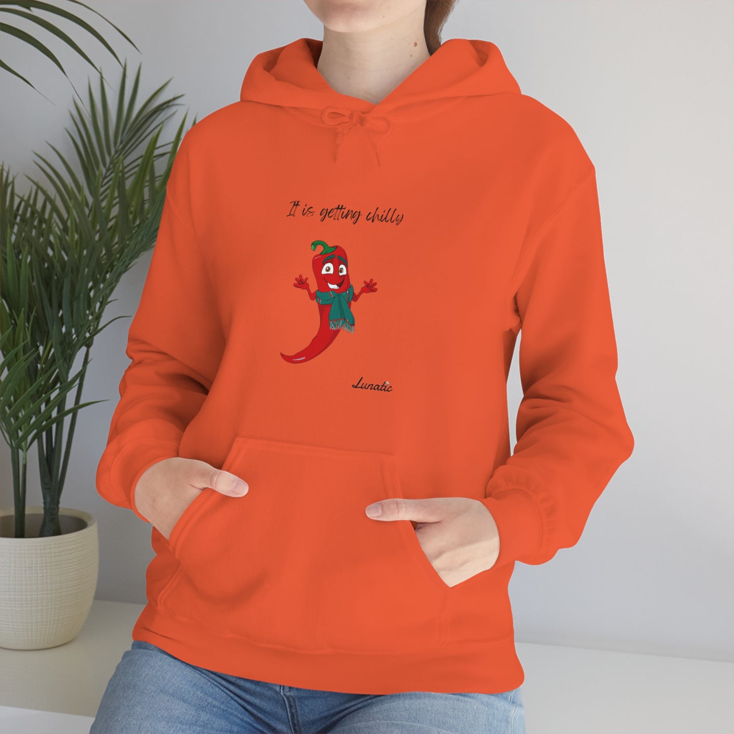 "It is getting chilly" Unisex Blend™ Hooded Sweatshirt