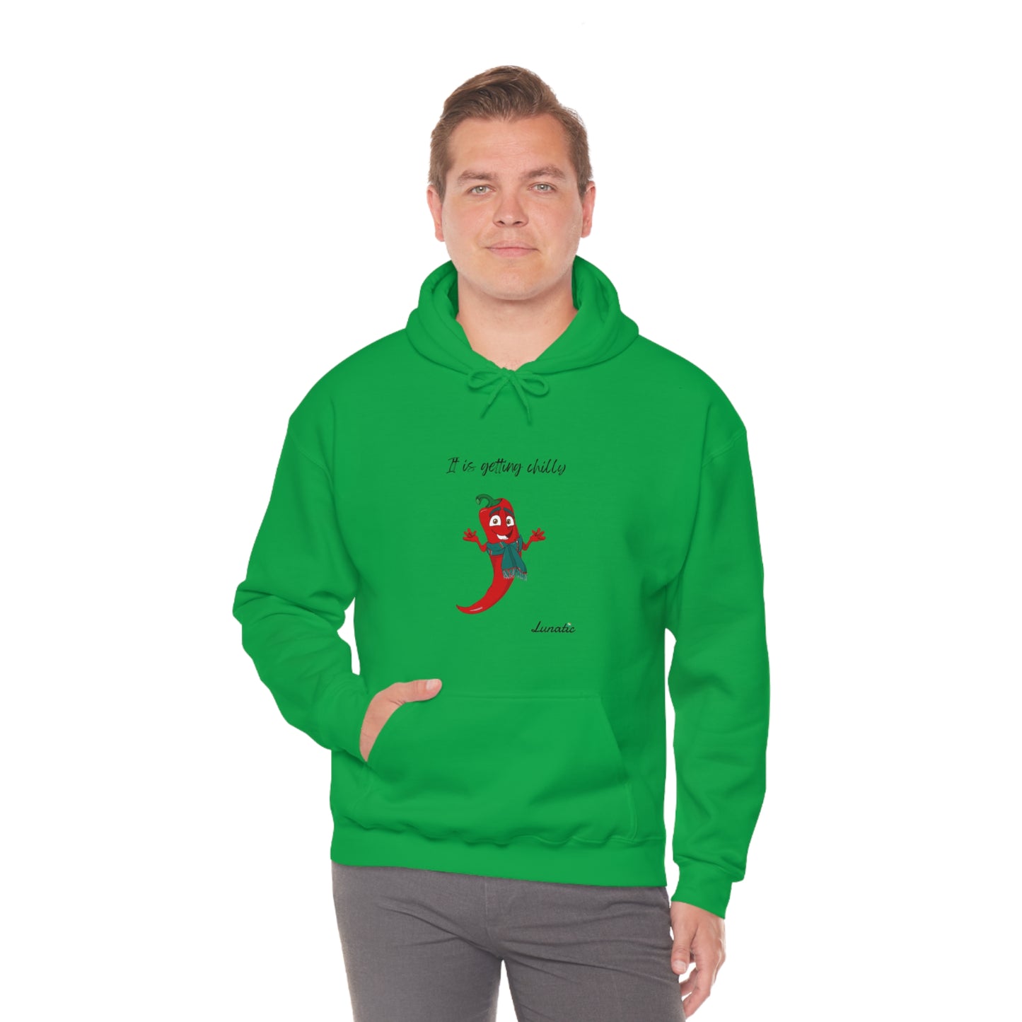 "It is getting chilly" Unisex Blend™ Hooded Sweatshirt