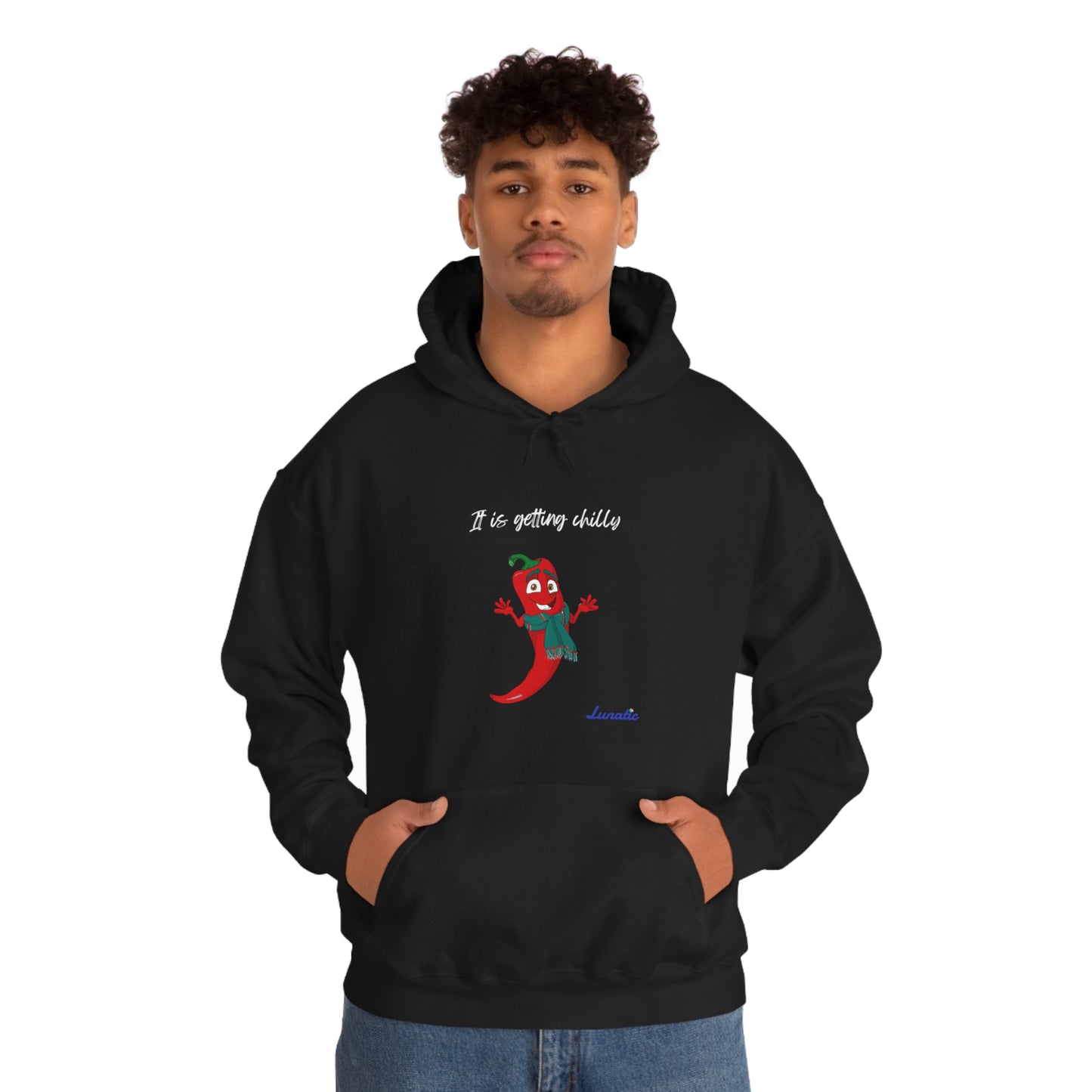 "It is getting chilly" Unisex Blend™ Hooded Sweatshirt