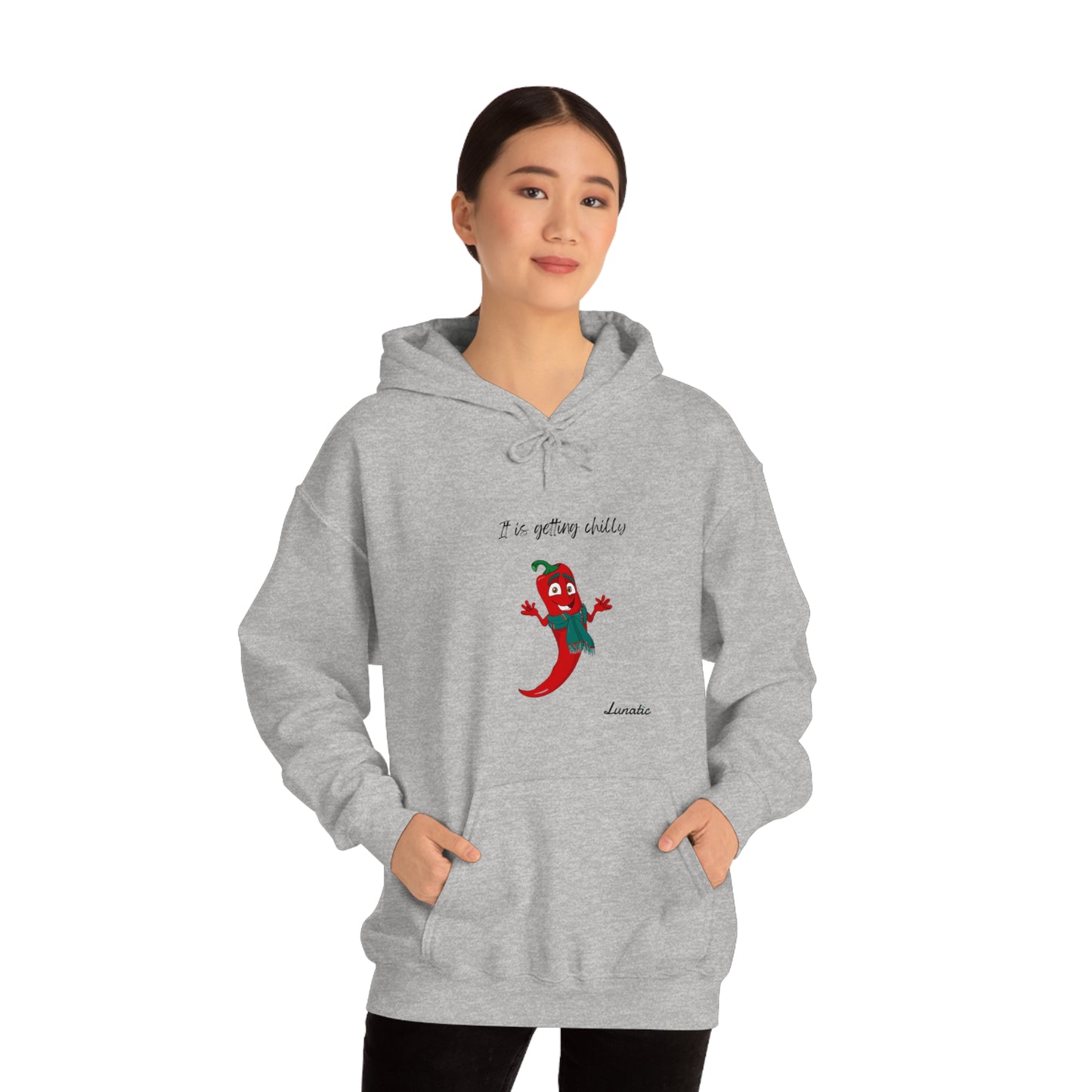 "It is getting chilly" Unisex Blend™ Hooded Sweatshirt