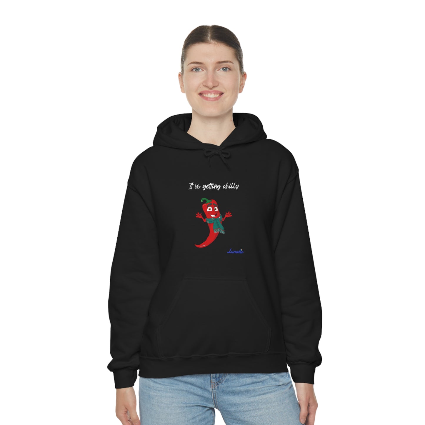 "It is getting chilly" Unisex Blend™ Hooded Sweatshirt