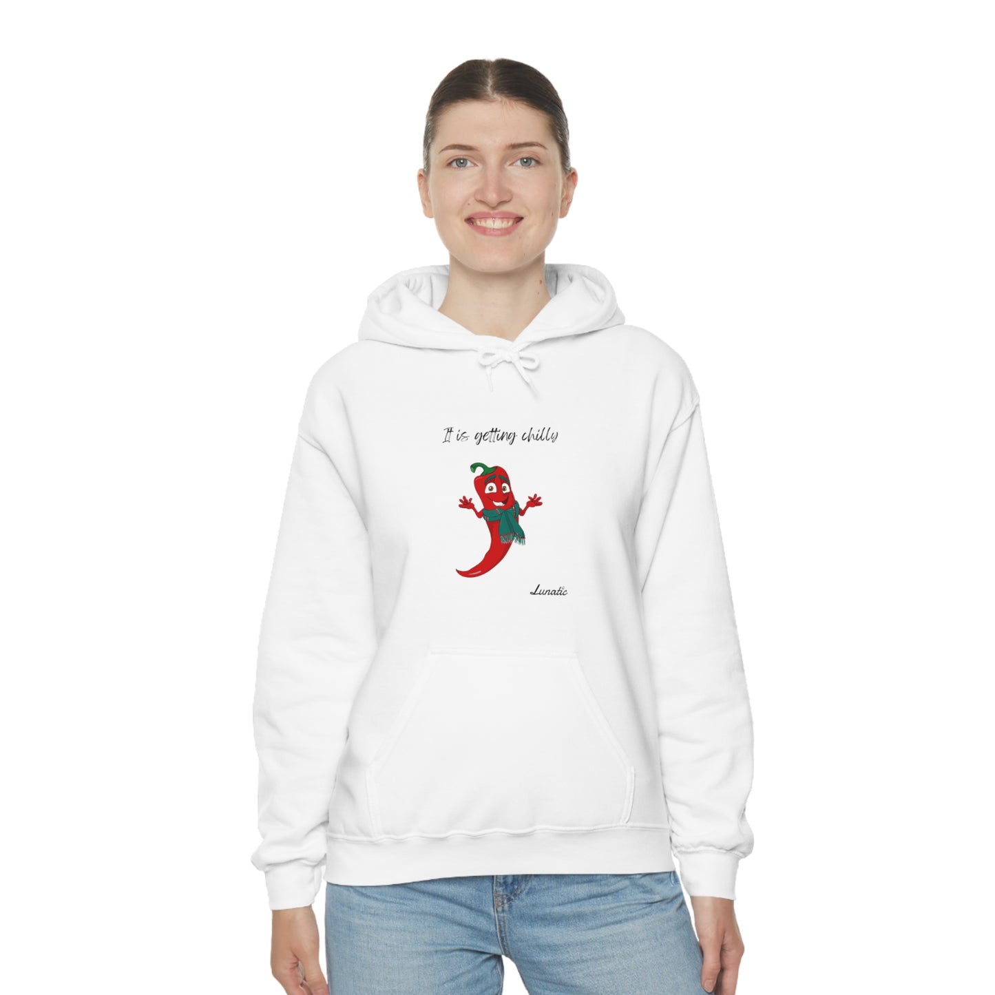 "It is getting chilly" Unisex Blend™ Hooded Sweatshirt