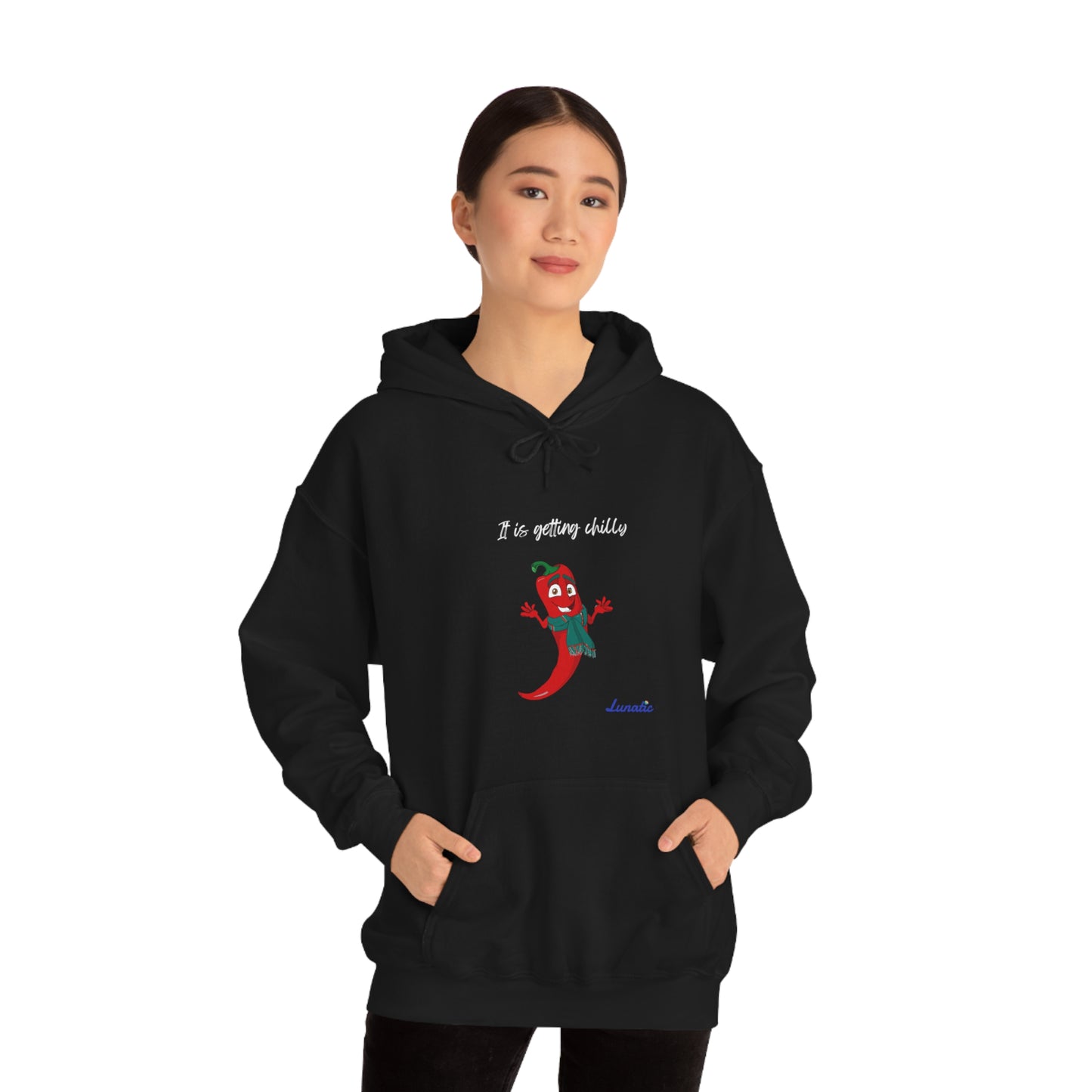 "It is getting chilly" Unisex Blend™ Hooded Sweatshirt