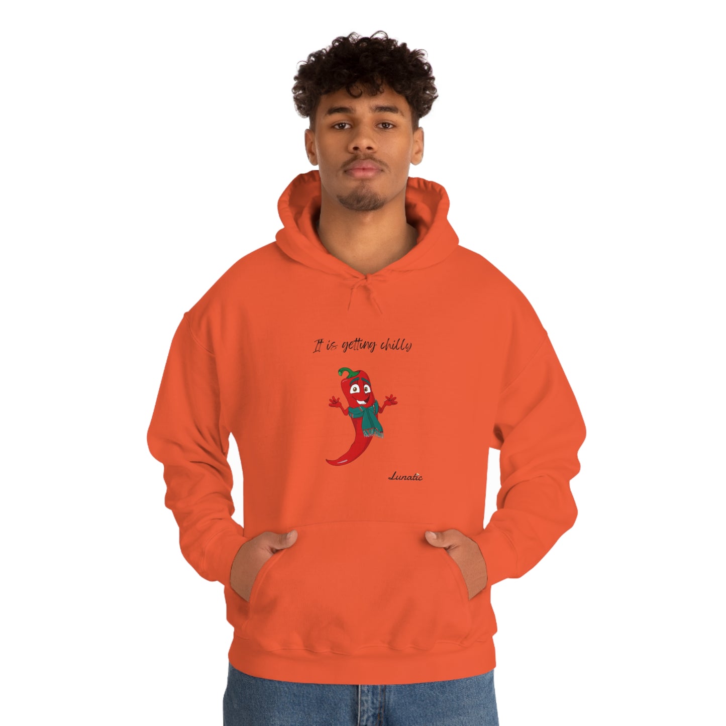 "It is getting chilly" Unisex Blend™ Hooded Sweatshirt