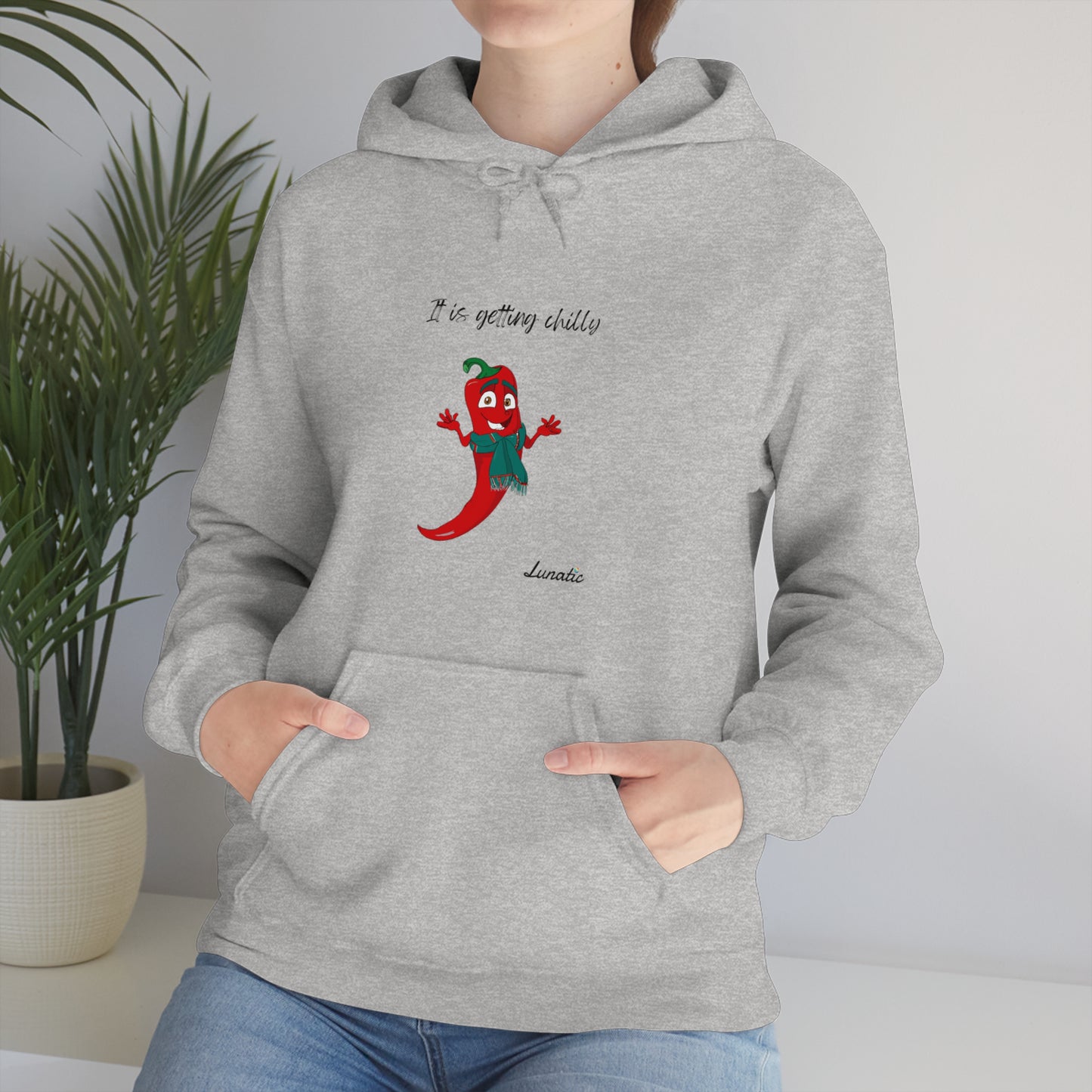 "It is getting chilly" Unisex Blend™ Hooded Sweatshirt