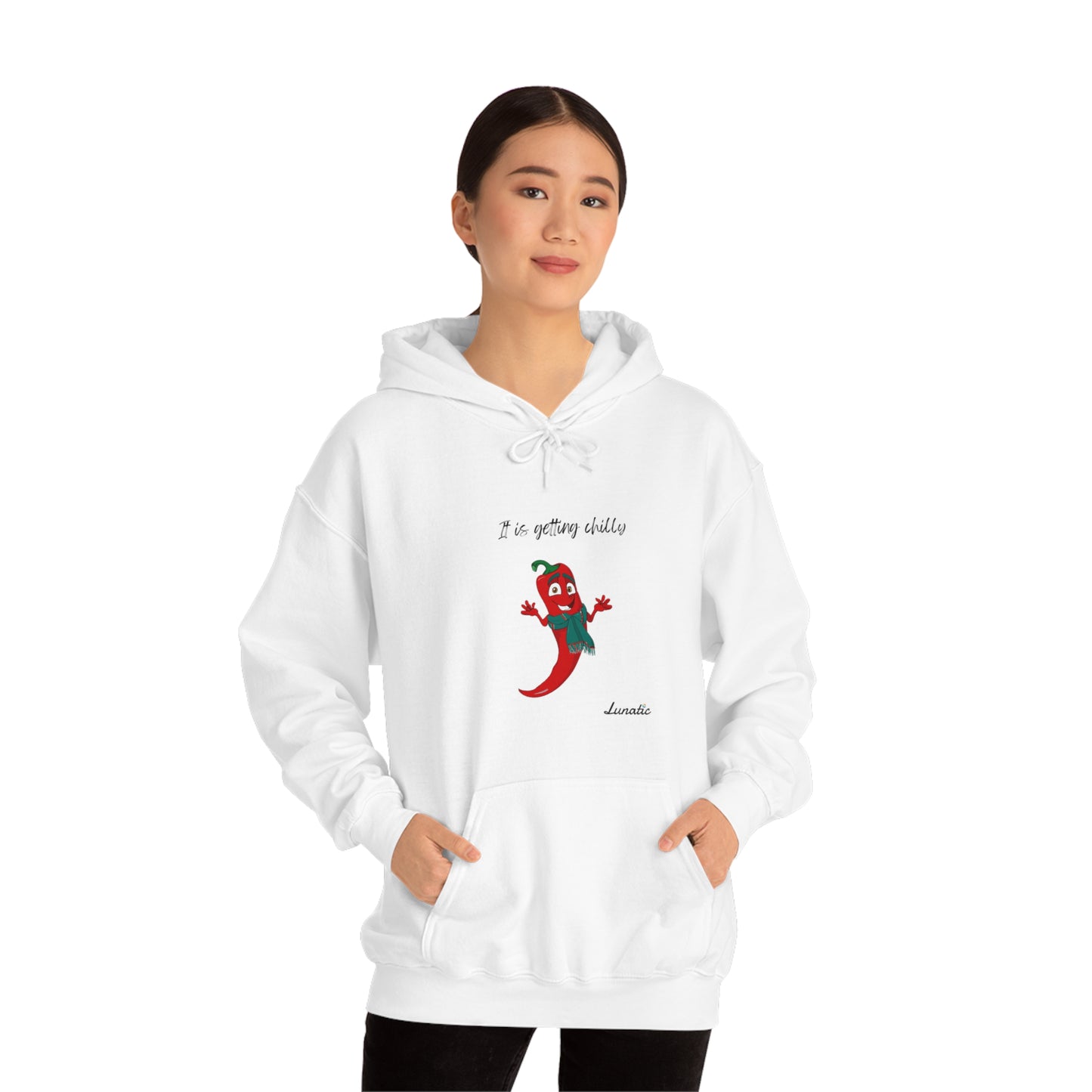 "It is getting chilly" Unisex Blend™ Hooded Sweatshirt