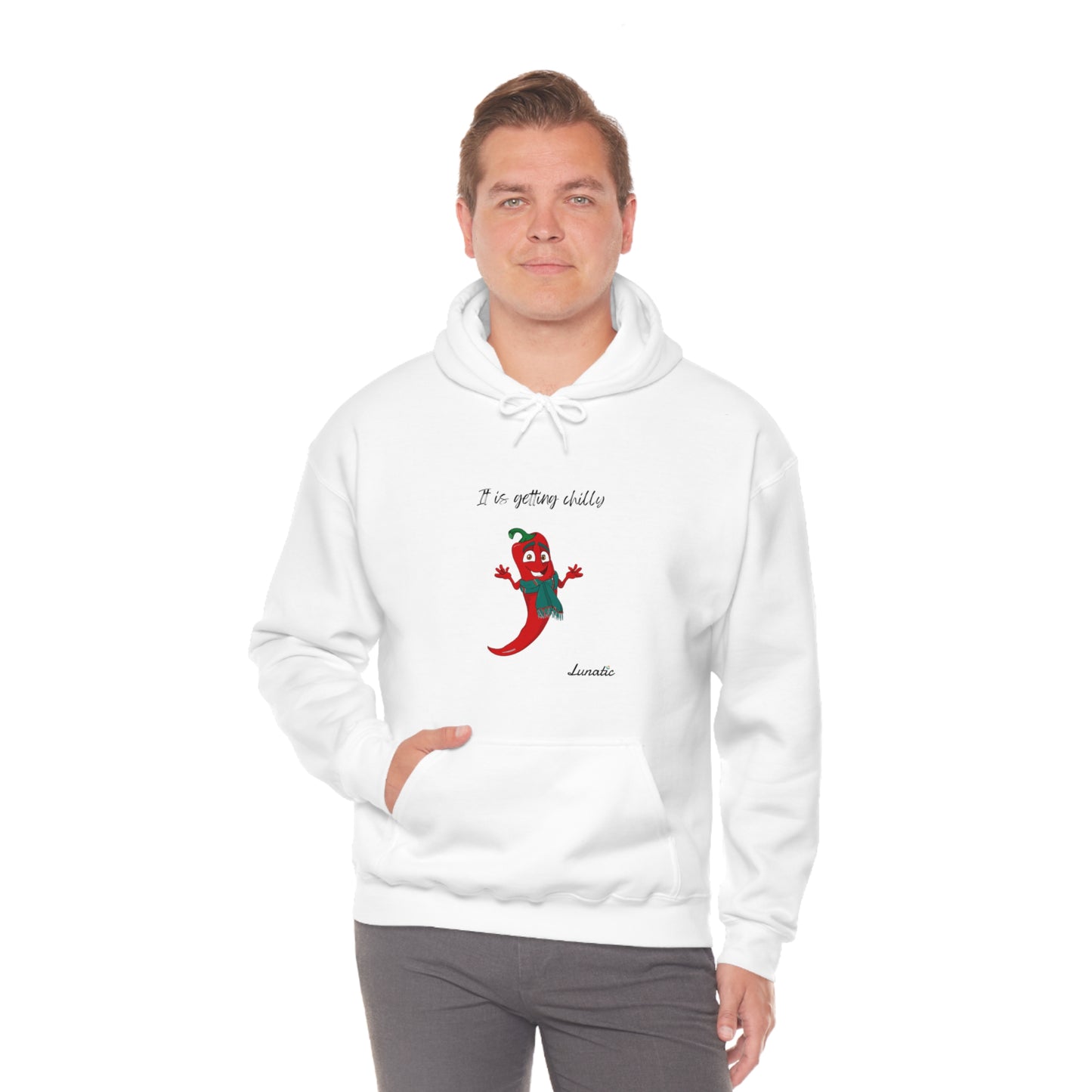 "It is getting chilly" Unisex Blend™ Hooded Sweatshirt