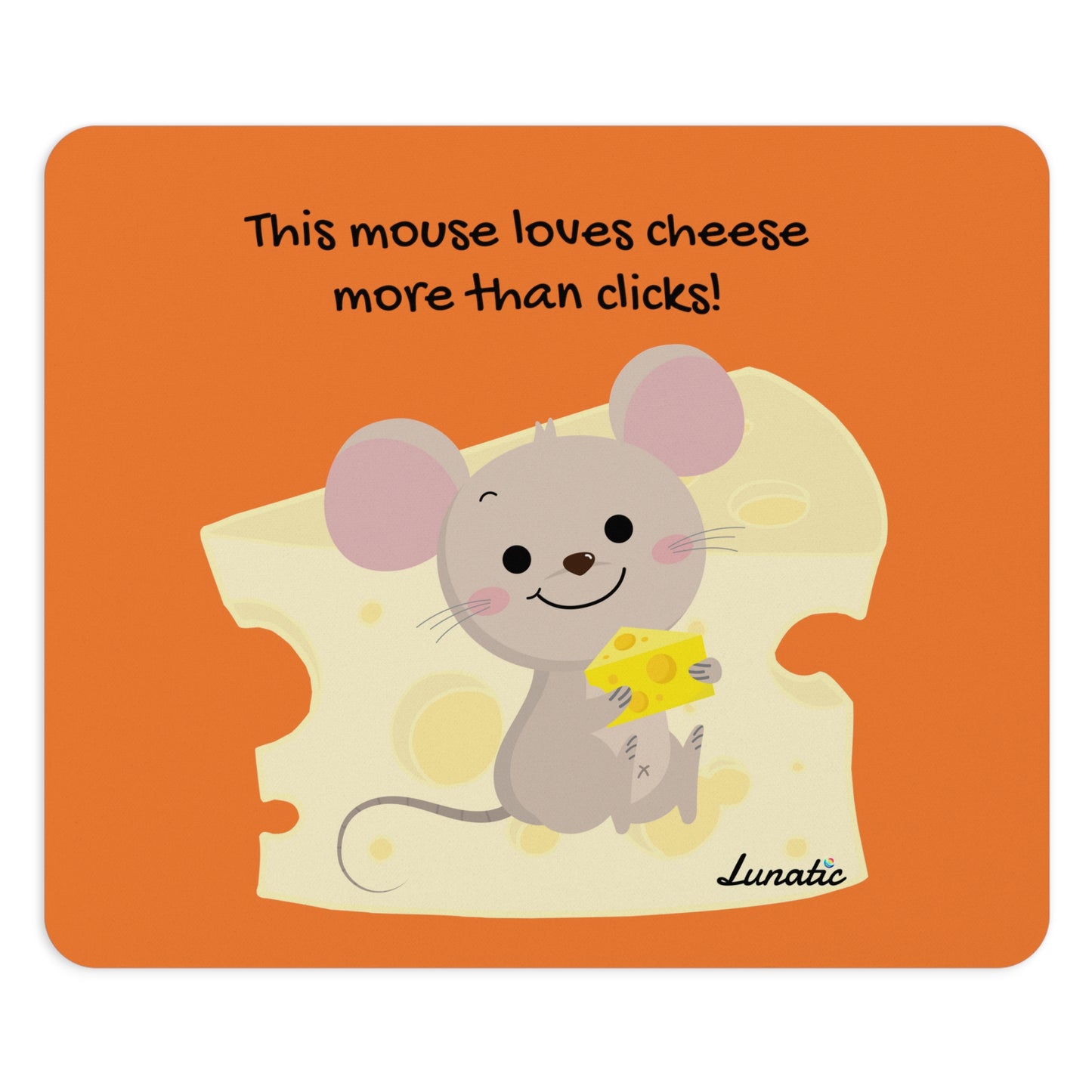 Cheese Mouse Pad orange