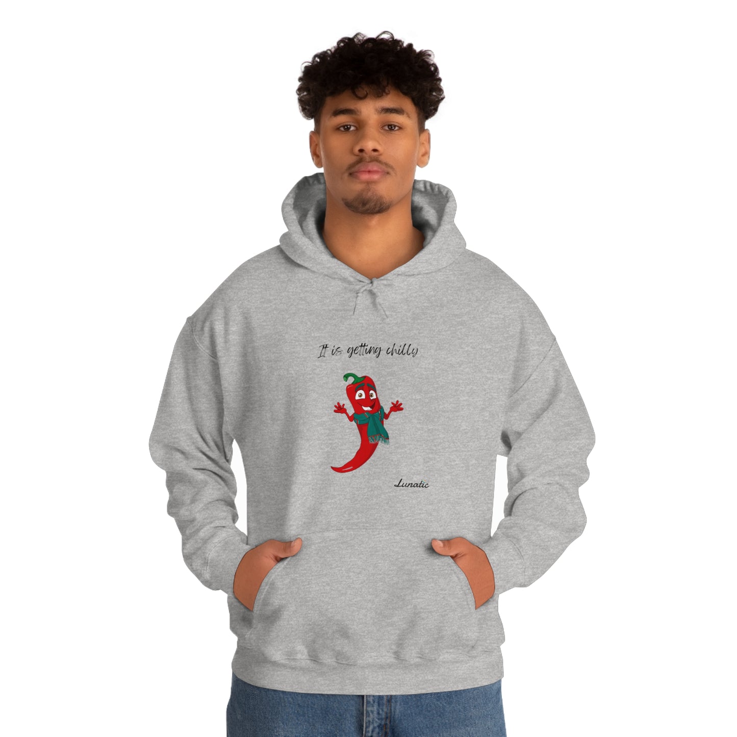 "It is getting chilly" Unisex Blend™ Hooded Sweatshirt