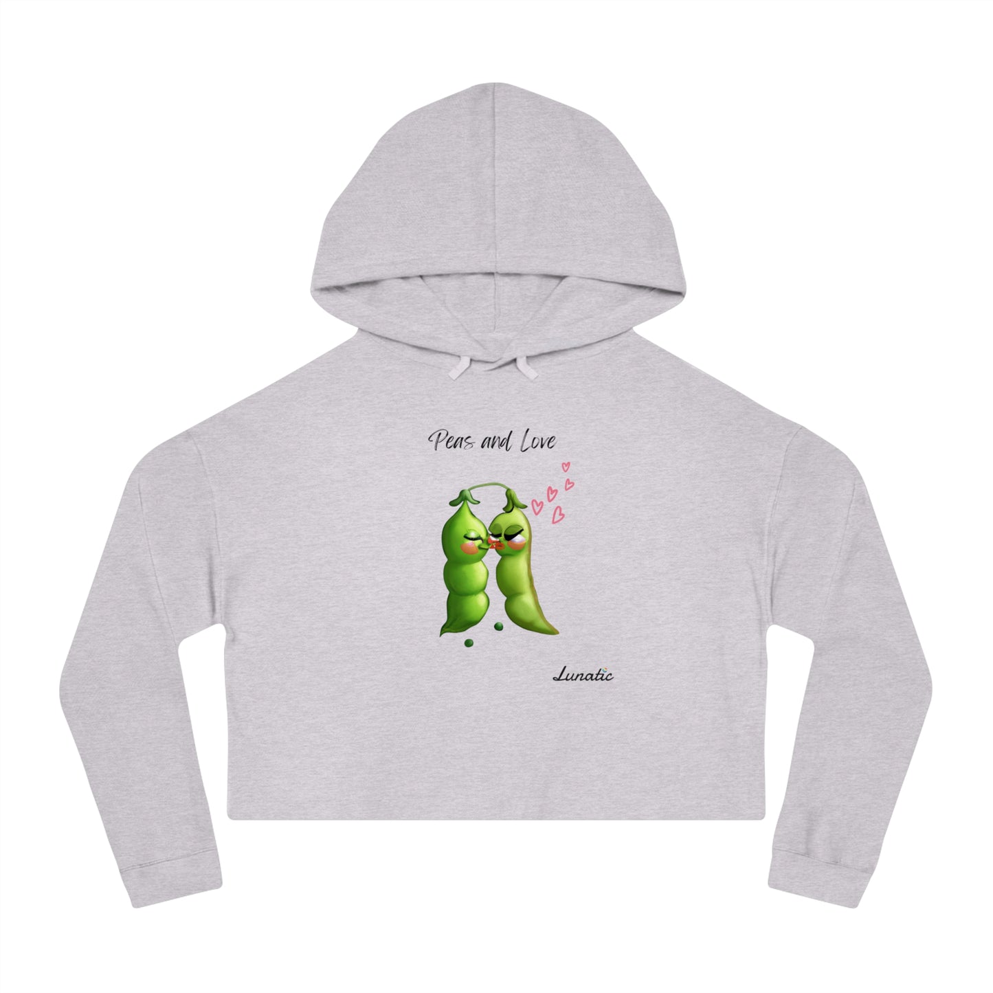 "Peas and Love" Women’s Cropped Hooded Sweatshirt