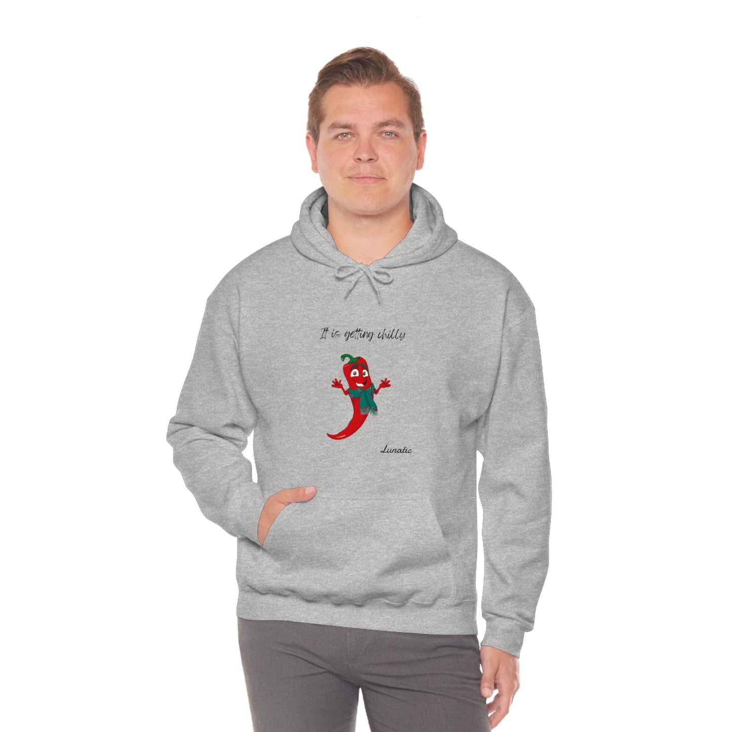 "It is getting chilly" Unisex Blend™ Hooded Sweatshirt