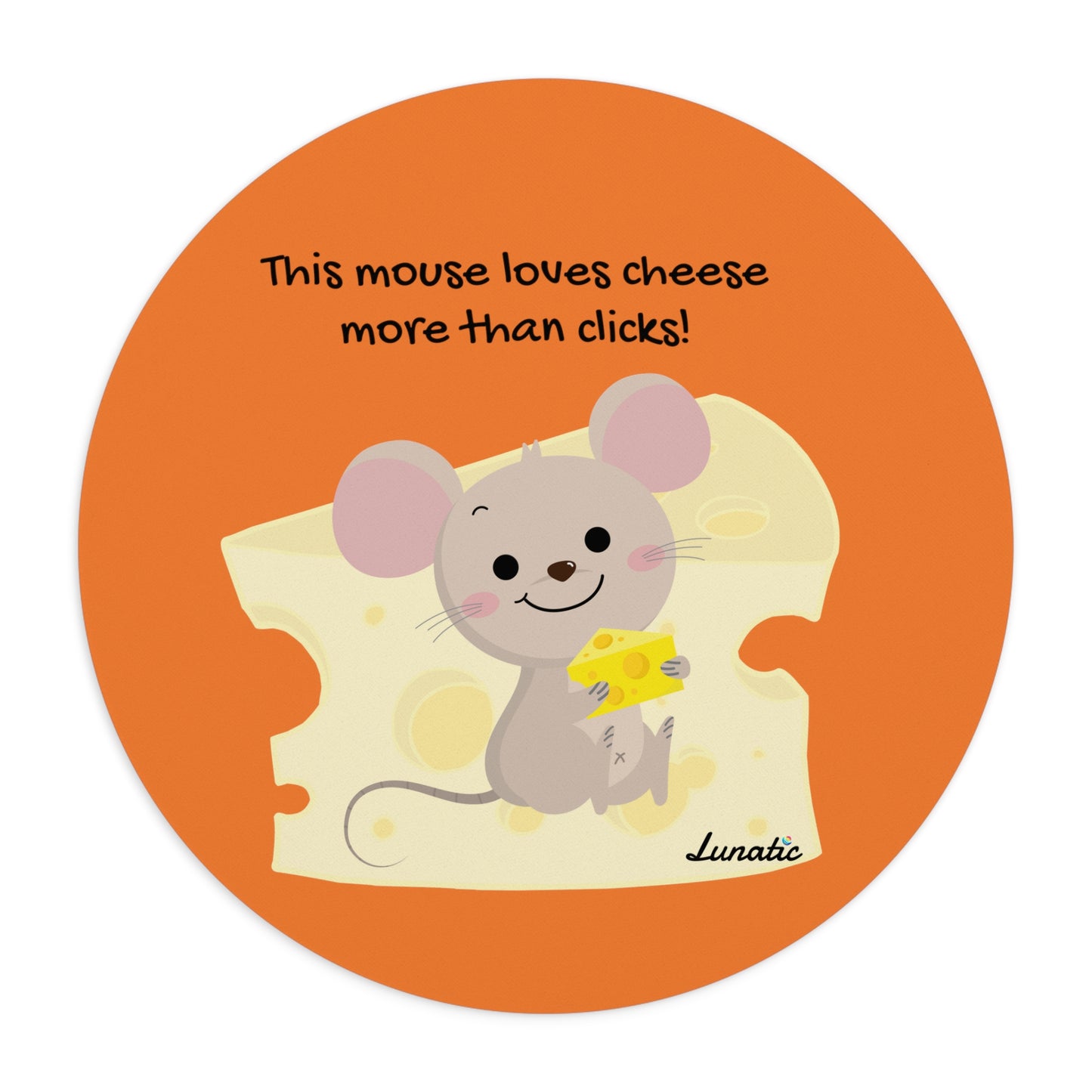 Cheese Mouse Pad orange