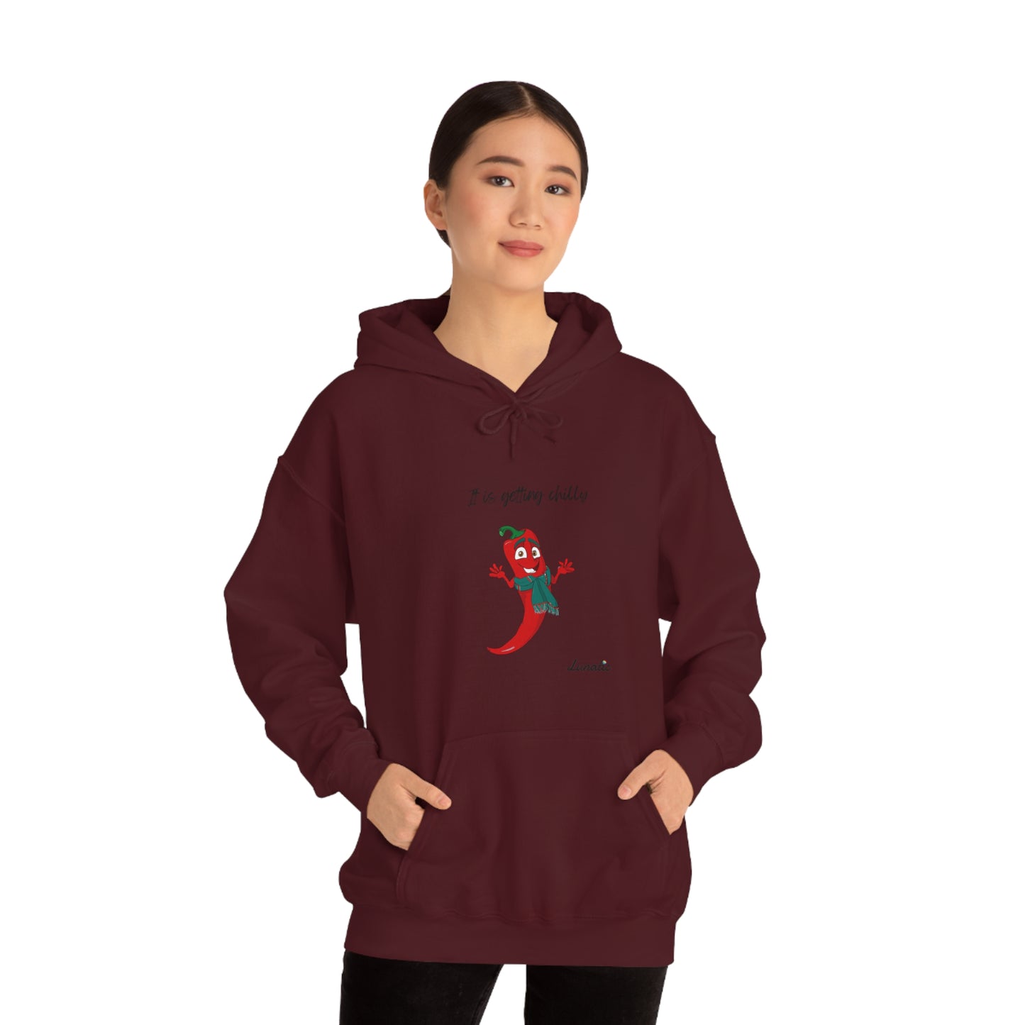 "It is getting chilly" Unisex Blend™ Hooded Sweatshirt