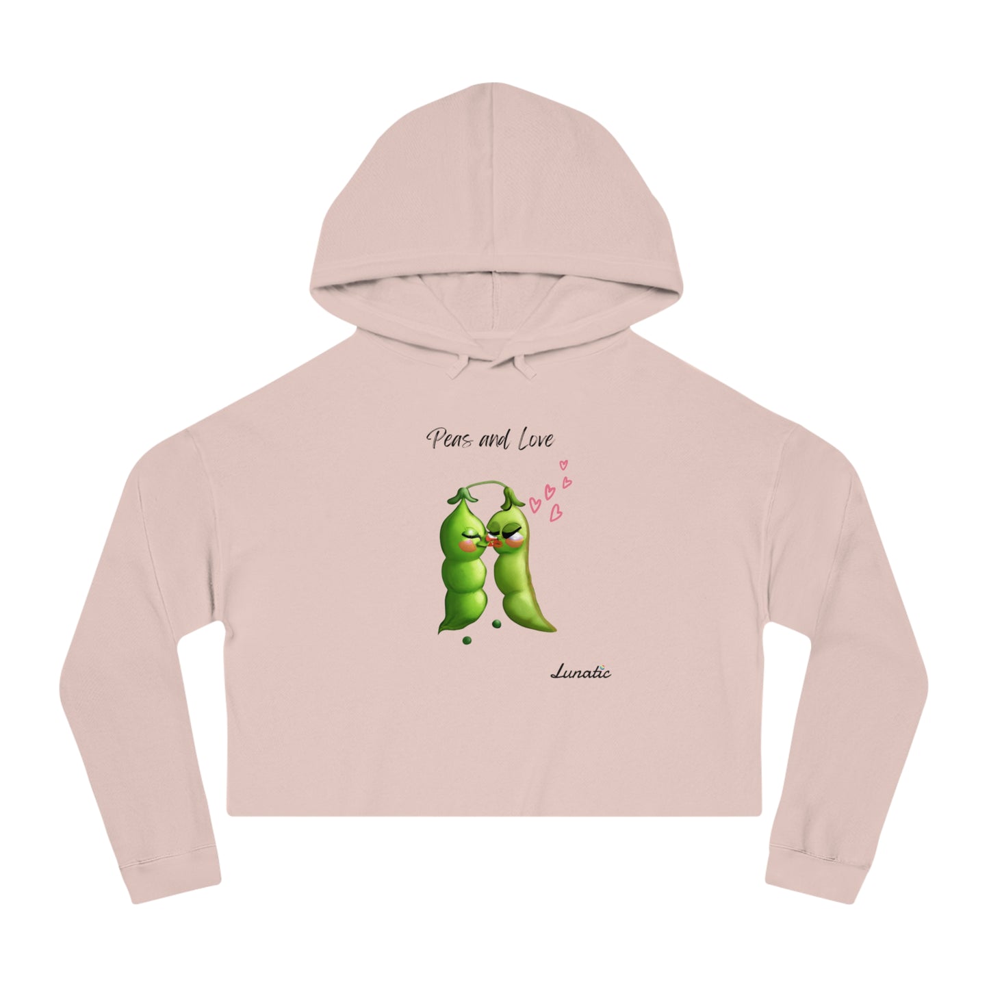 "Peas and Love" Women’s Cropped Hooded Sweatshirt