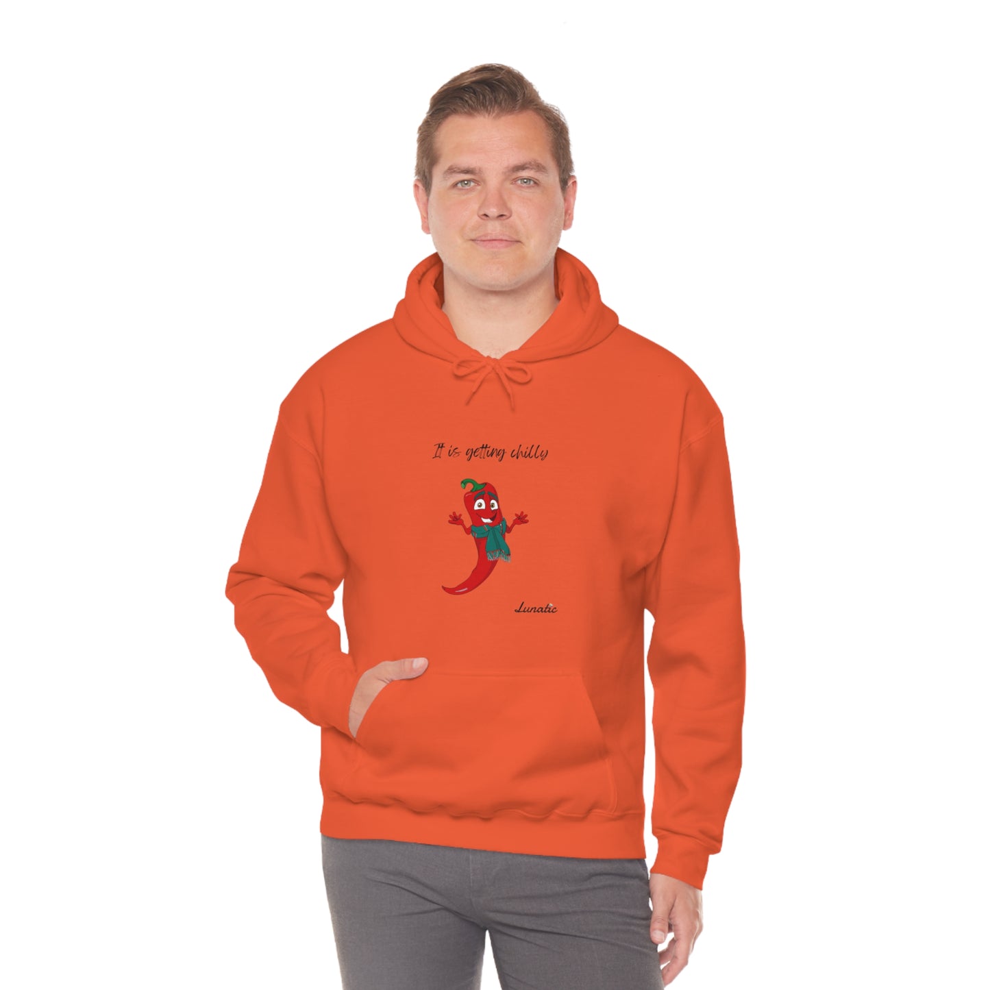 "It is getting chilly" Unisex Blend™ Hooded Sweatshirt