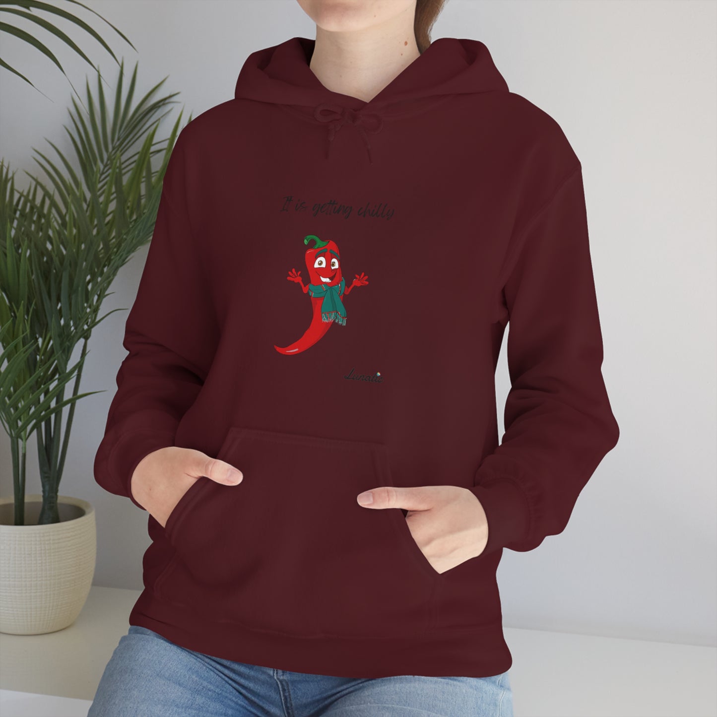 "It is getting chilly" Unisex Blend™ Hooded Sweatshirt