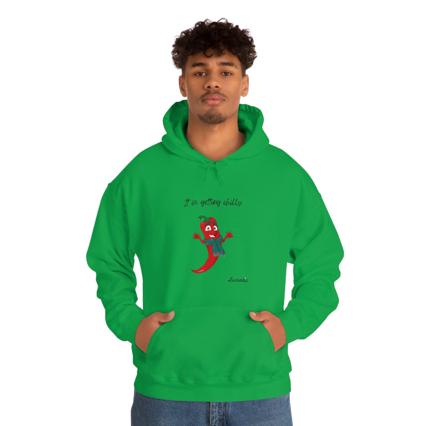 "It is getting chilly" Unisex Blend™ Hooded Sweatshirt