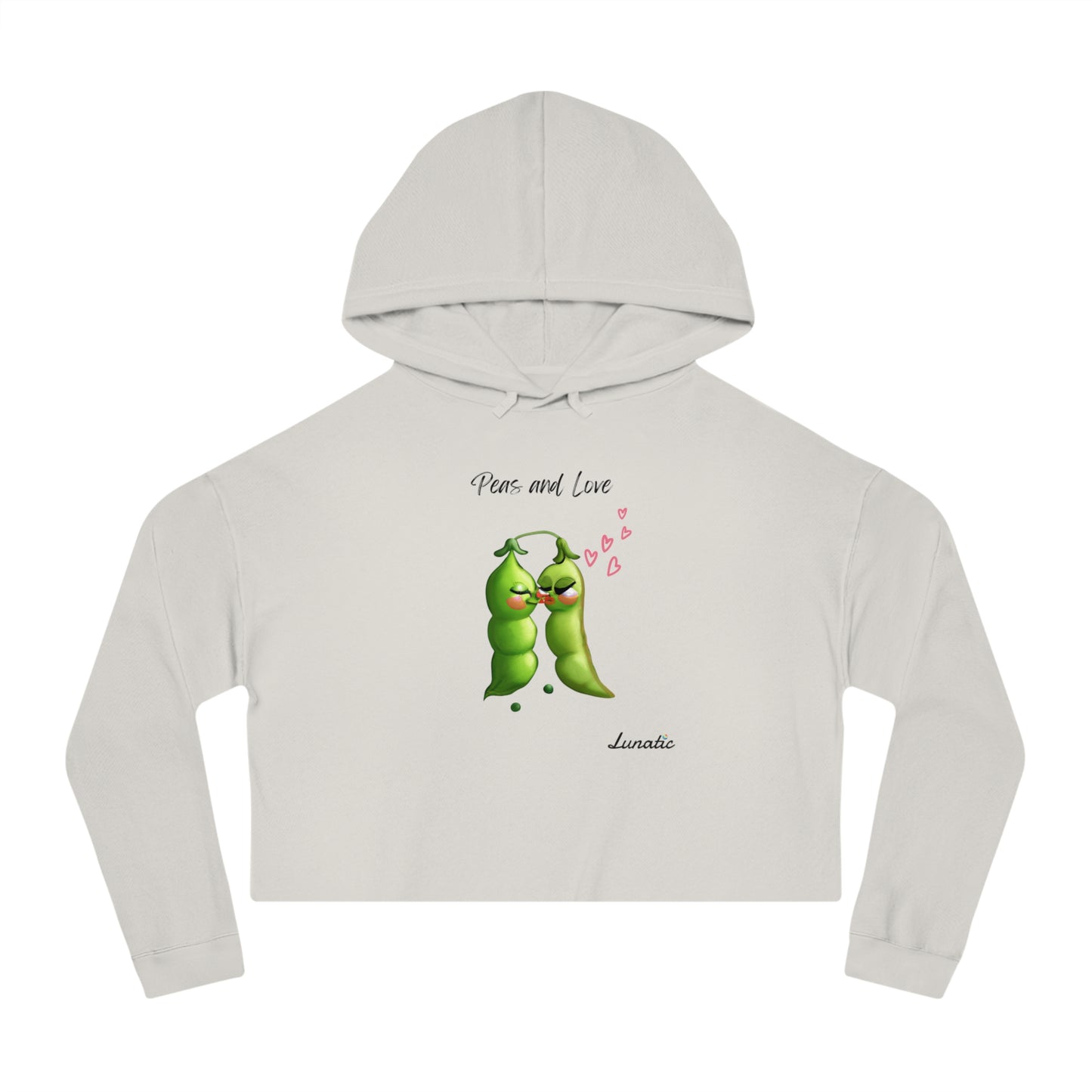 "Peas and Love" Women’s Cropped Hooded Sweatshirt