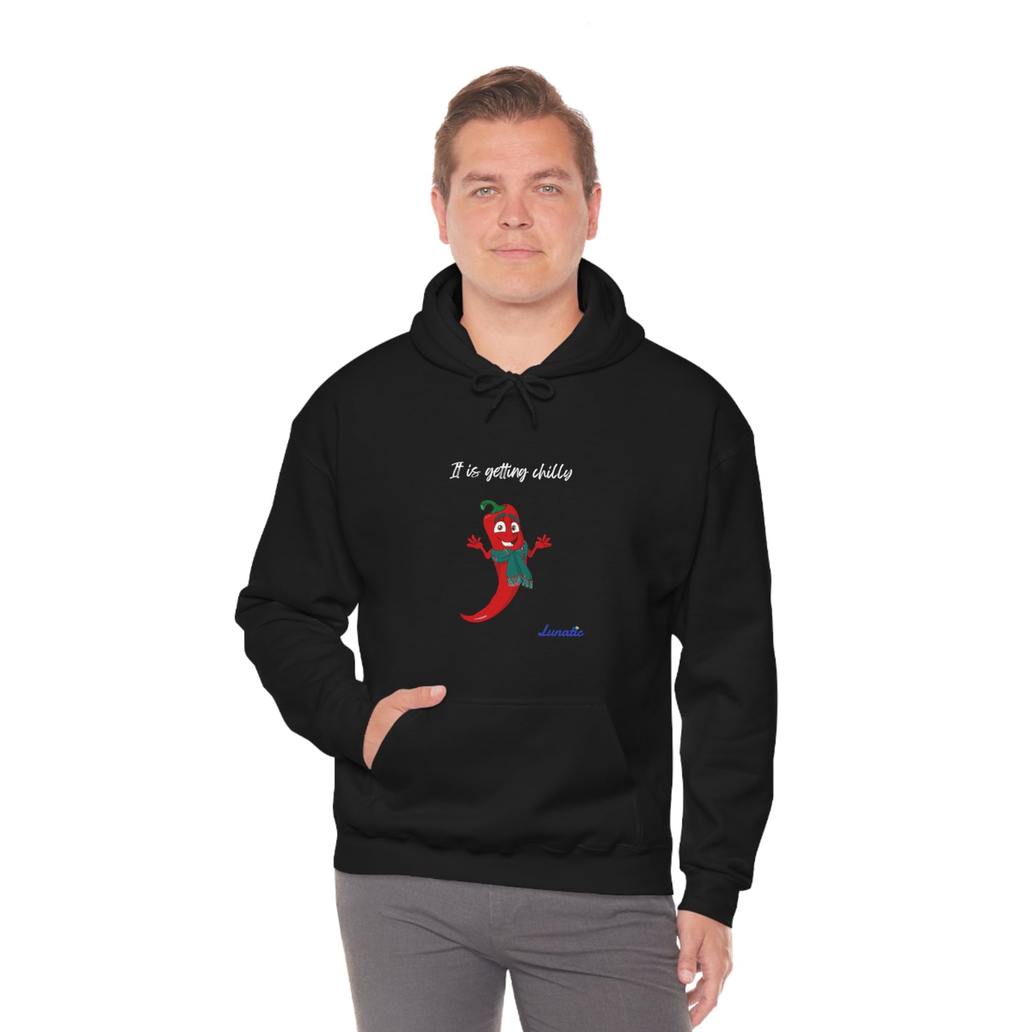 "It is getting chilly" Unisex Blend™ Hooded Sweatshirt