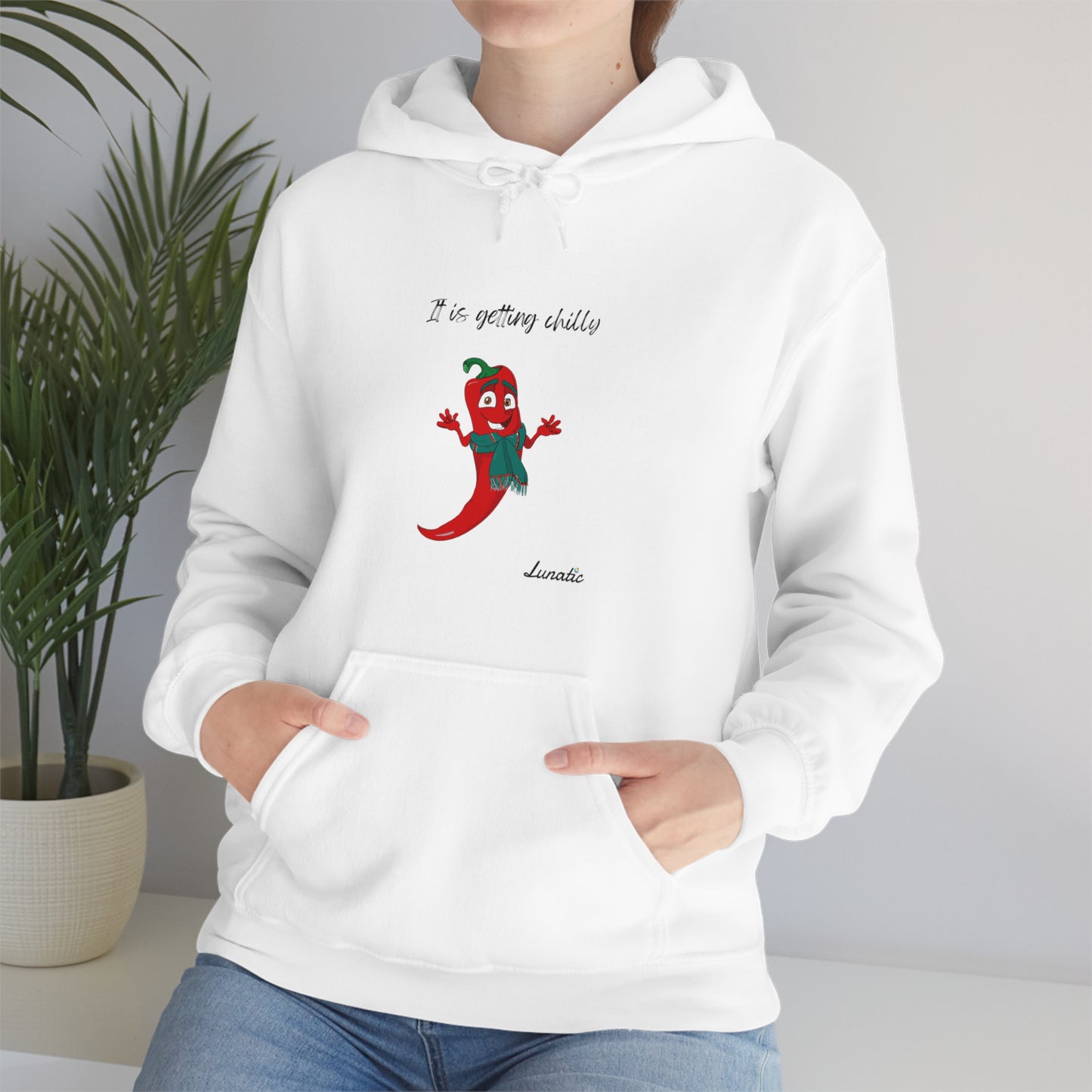 "It is getting chilly" Unisex Blend™ Hooded Sweatshirt