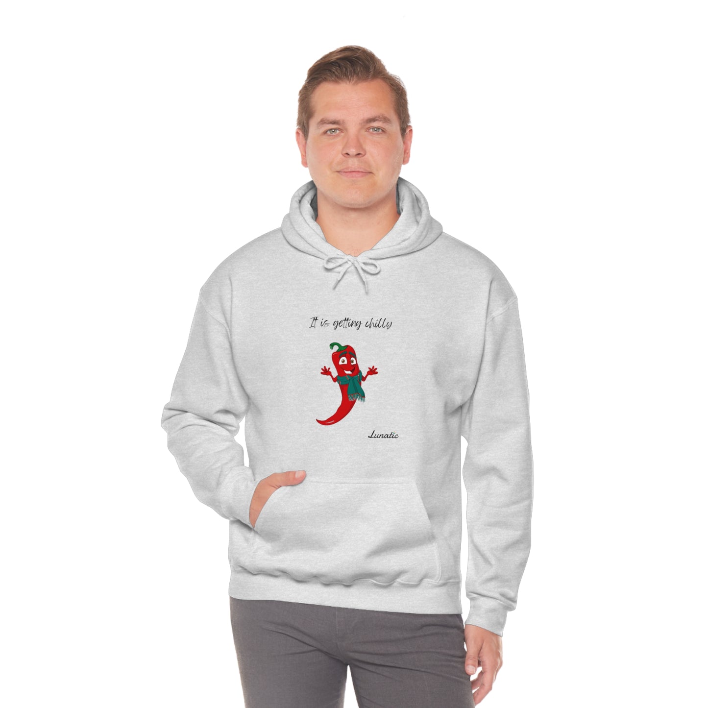 "It is getting chilly" Unisex Blend™ Hooded Sweatshirt